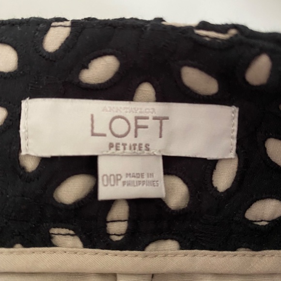 LOFT Black Eyelet Skirt - Picture 6 of 6